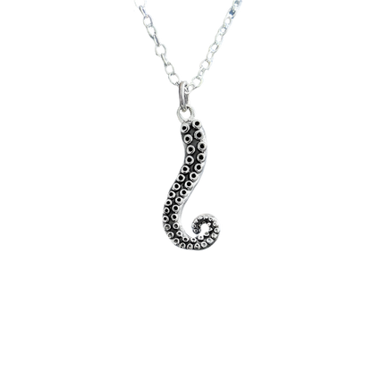 Sterling Silver Octopus Tentacle Necklace