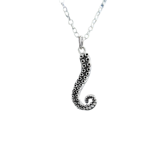 Sterling Silver Octopus Tentacle Necklace