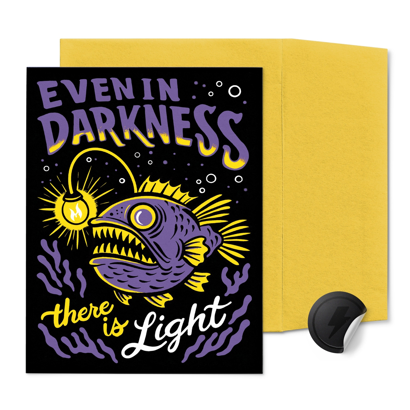 Even in Darkness There is Light Encouragement Card