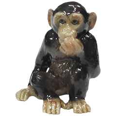 Baby Chimp Northern Rose Porcelain Mini Figurine