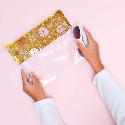 Flower Power Clear Pouch