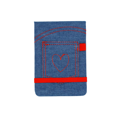 Denim Pocket Leatherette Pocket Journal
