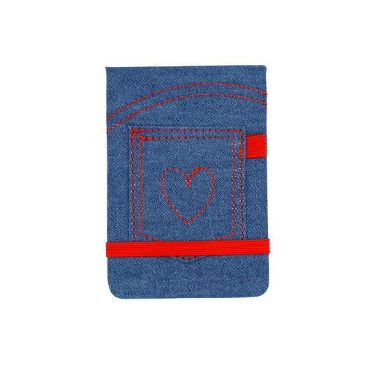 Denim Pocket Leatherette Pocket Journal