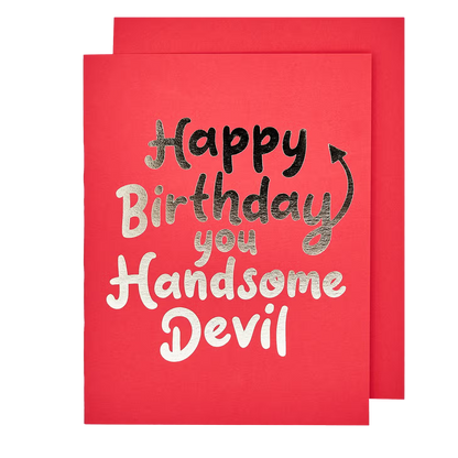 Handsome Devil Birthday Card