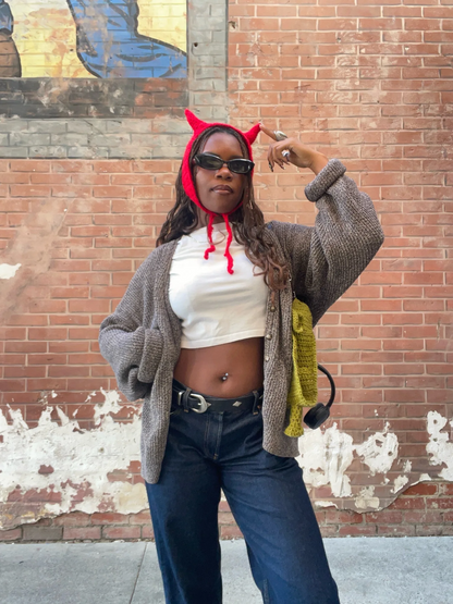 Devil Horn Crochet Headband