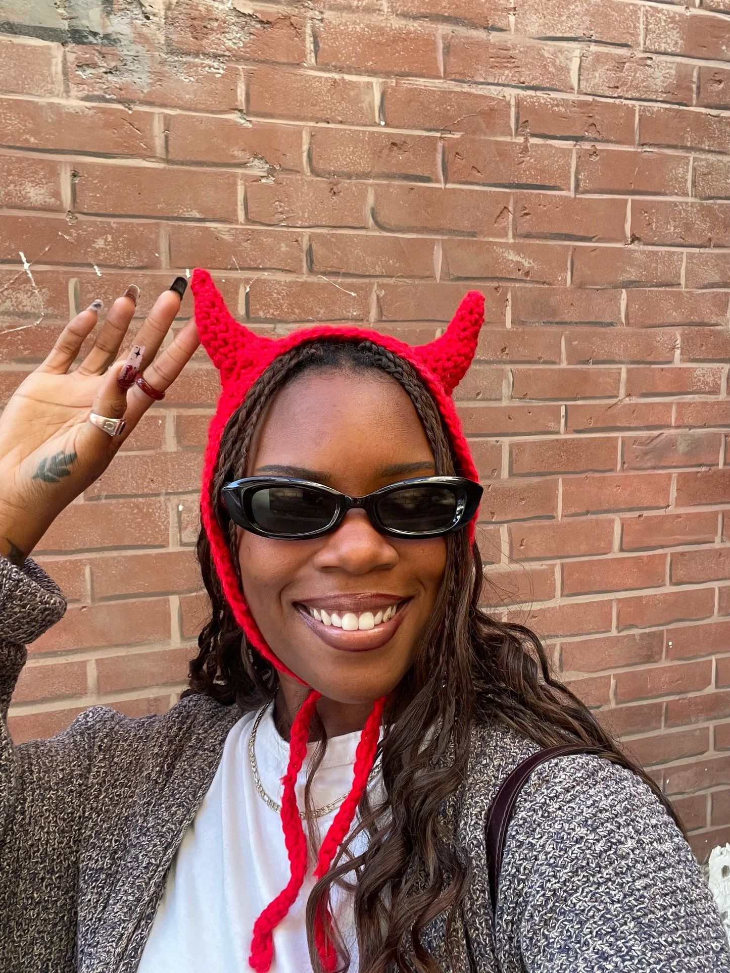 Devil Horn Crochet Headband