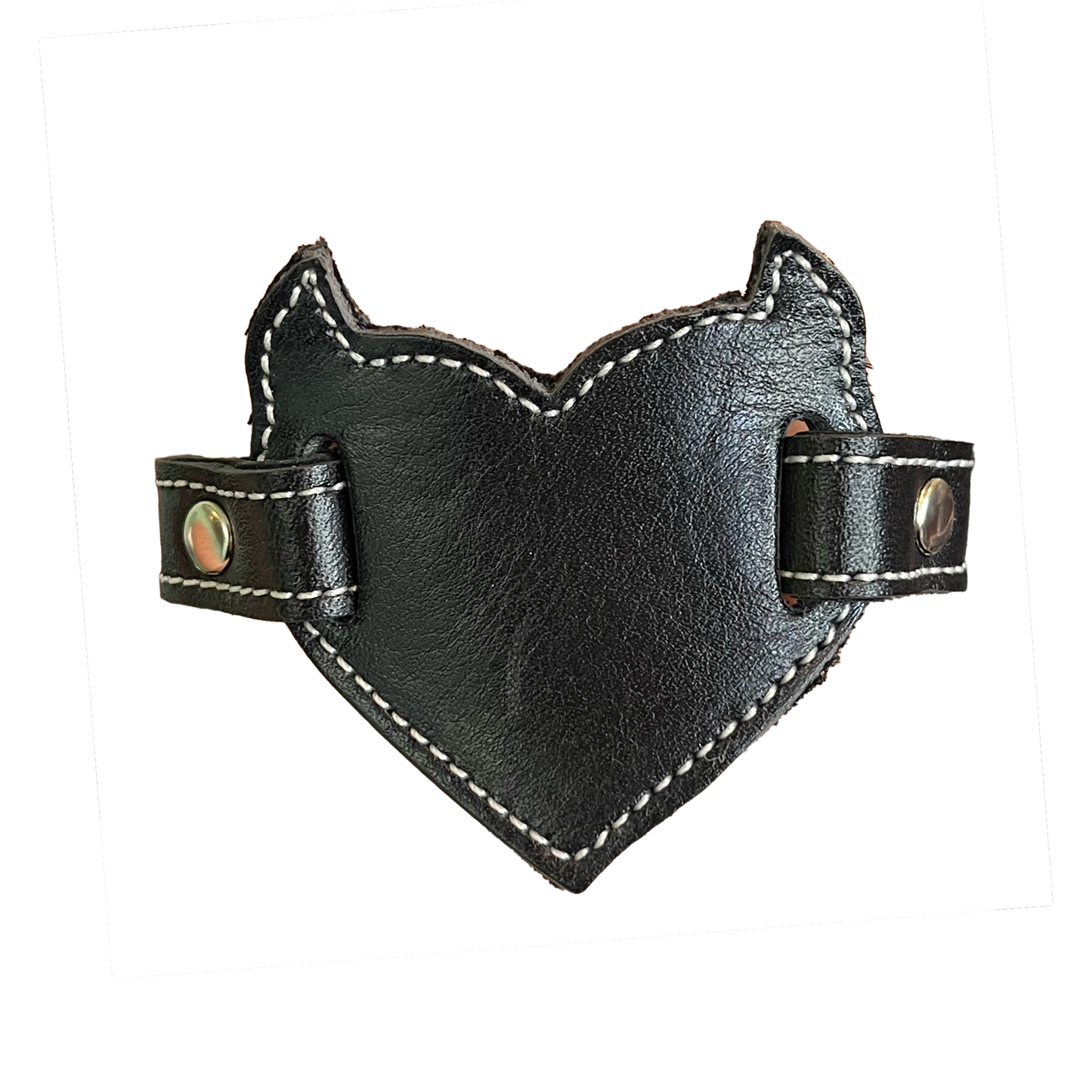 Devil Heart Up-cycled Leather Wrist Cuff