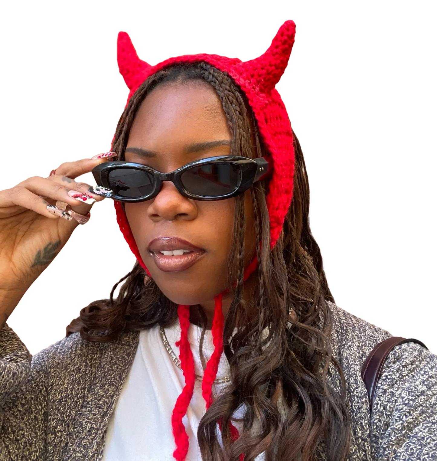 Devil Horn Crochet Headband