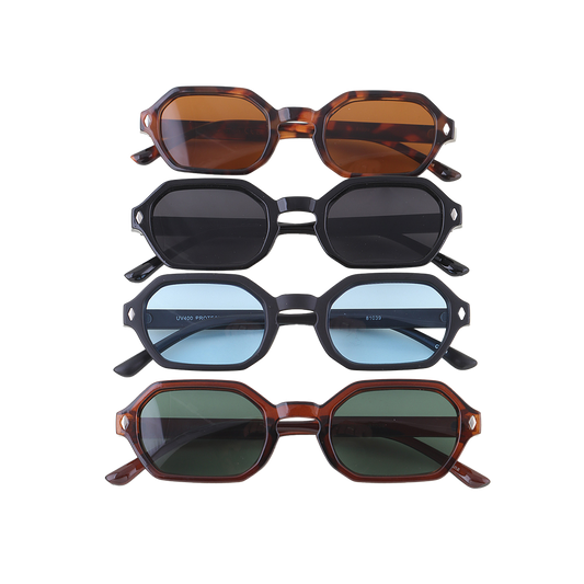 Diamond Cut Block Sunglasses