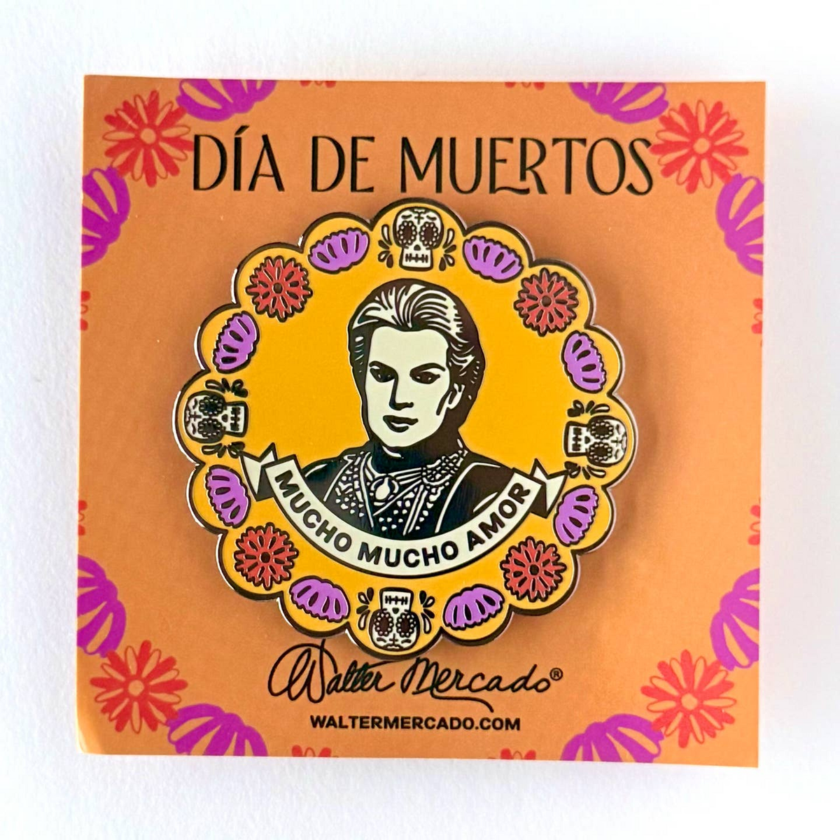 Dia De Muertos Walter Mercado Enamel Pin