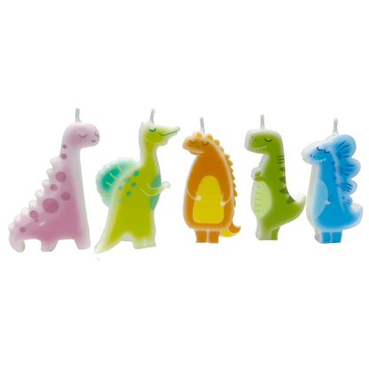 Dinosaur Candles - 5 Piece Set