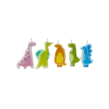 Dinosaur Candles - 5 Piece Set