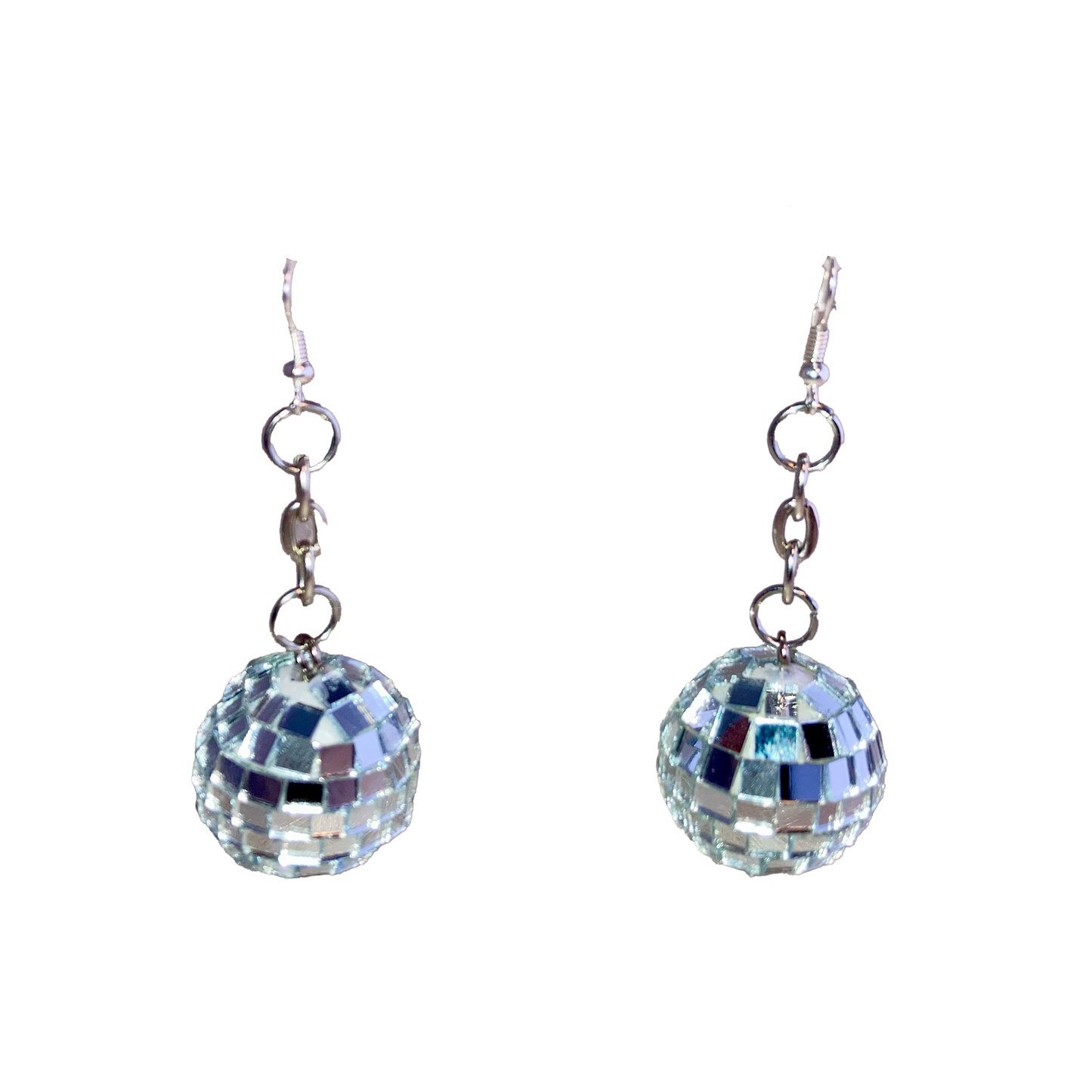 Disco Ball Earrings 1"