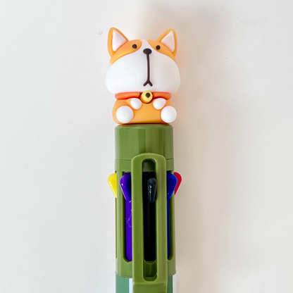 Dog 8-Color Retractable Ball Pen