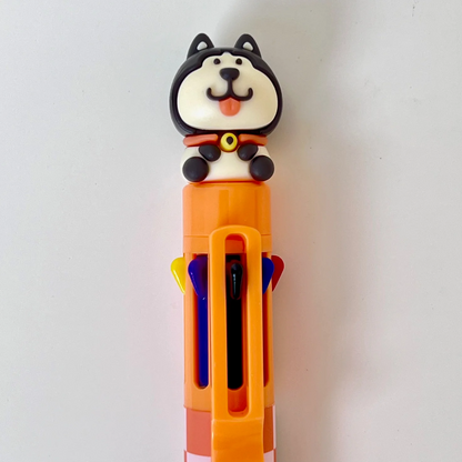 Dog 8-Color Retractable Ball Pen