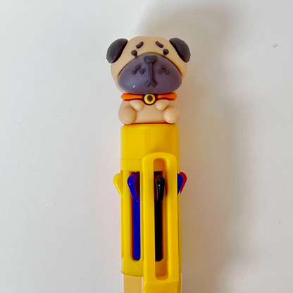 Dog 8-Color Retractable Ball Pen