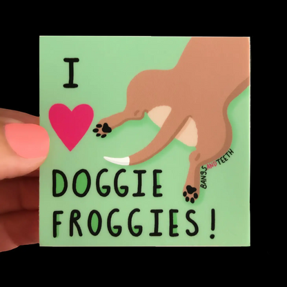 Doggie Froggies Sticker