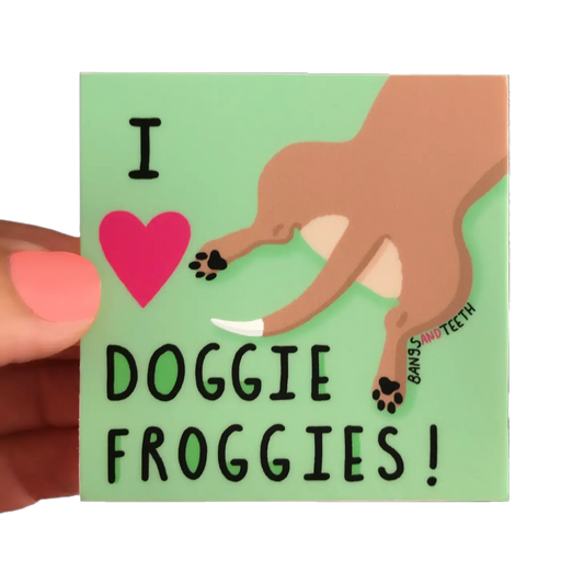 Doggie Froggies Sticker