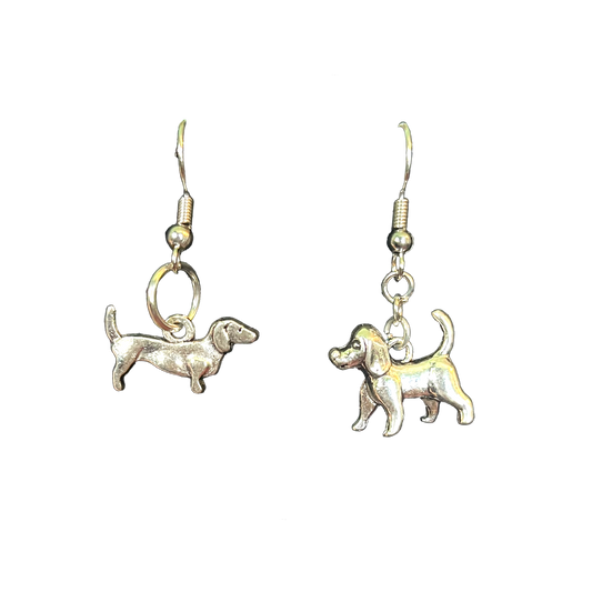 Playful Dog Dangle Earrings