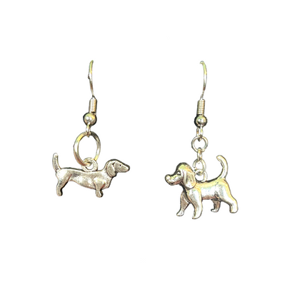 Playful Dog Dangle Earrings