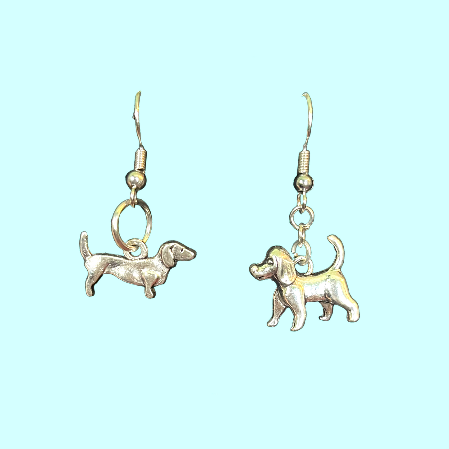 Playful Dog Dangle Earrings