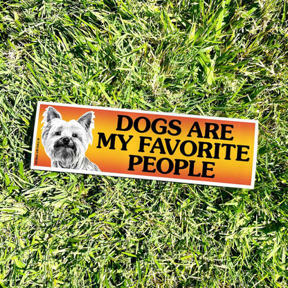 Dogs Are My Favorite People Bumper Sticker