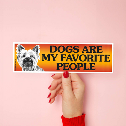 Dogs Are My Favorite People Bumper Sticker