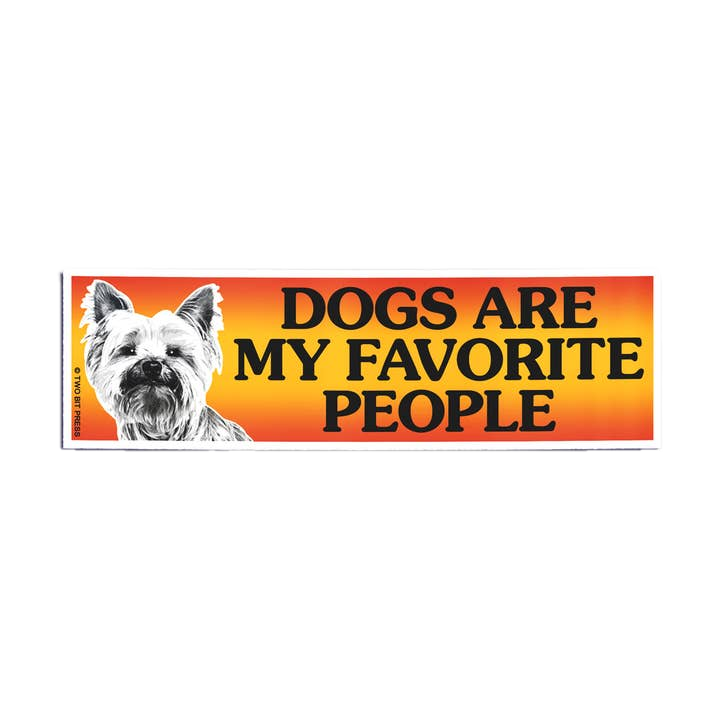 Dogs Are My Favorite People Bumper Sticker
