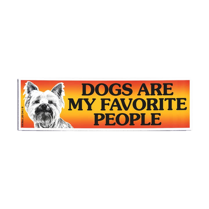Dogs Are My Favorite People Bumper Sticker