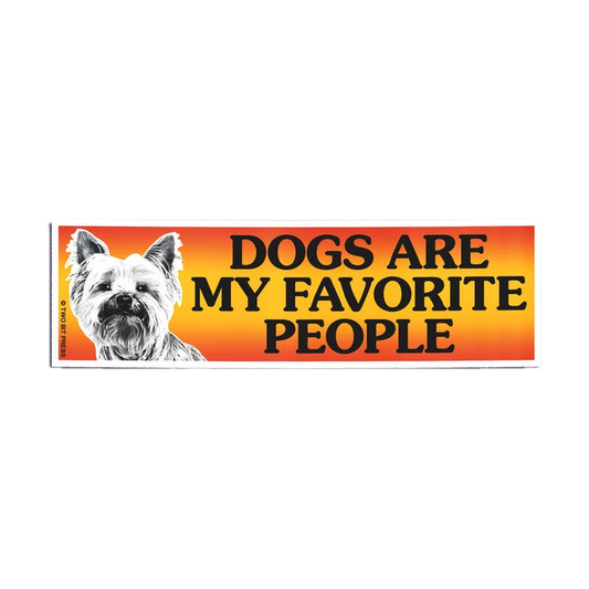 Dogs Are My Favorite People Bumper Sticker