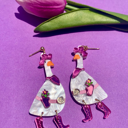 Dolly Goose Dangle Earrings