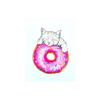 Donut Cat Print