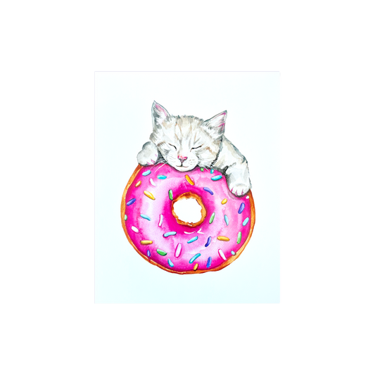 Donut Cat Print