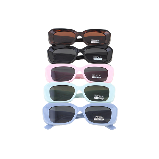 Double Diamond Bolted Block Sunglasses