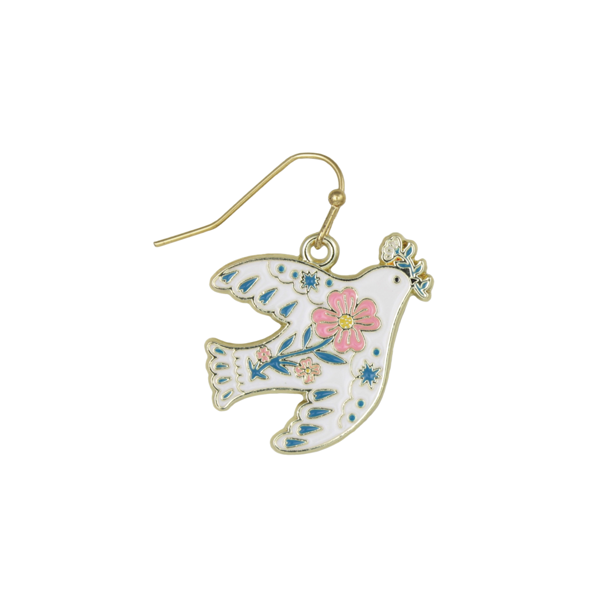 Pastel Peace Dove Dangle Earrings