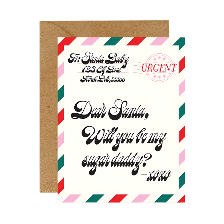 Dear Santa Sugar Daddy Card