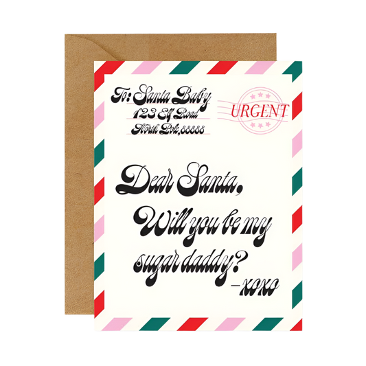 Dear Santa Sugar Daddy Card