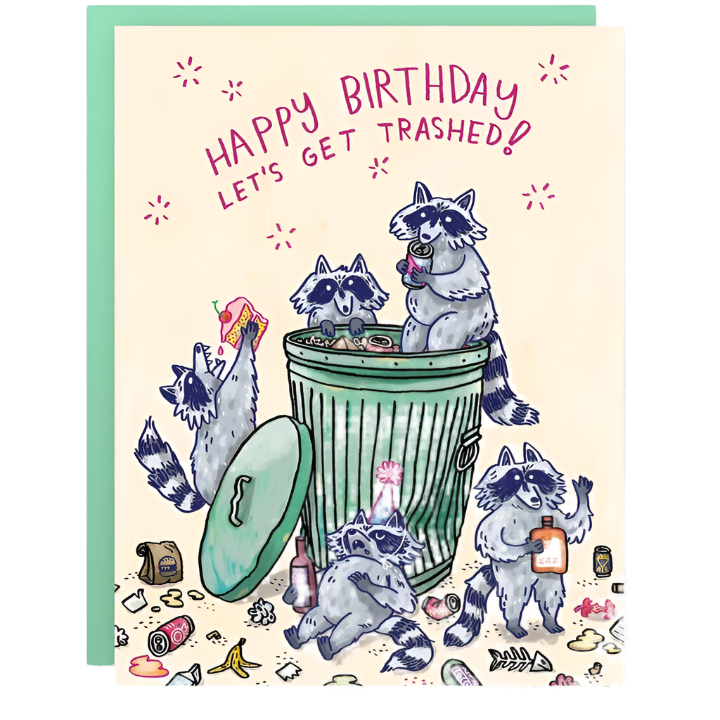 Birthday Raccoons Card