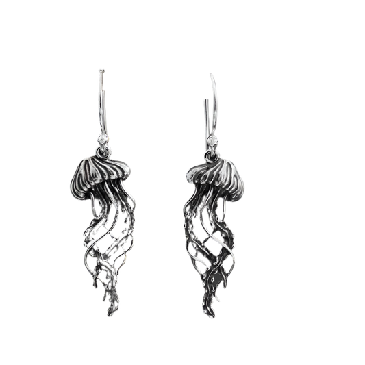 Sterling Silver Jellyfish Dangle Earrings