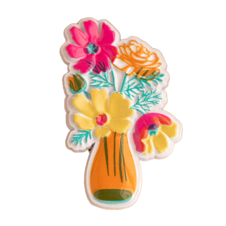 Floral Vase Brooch