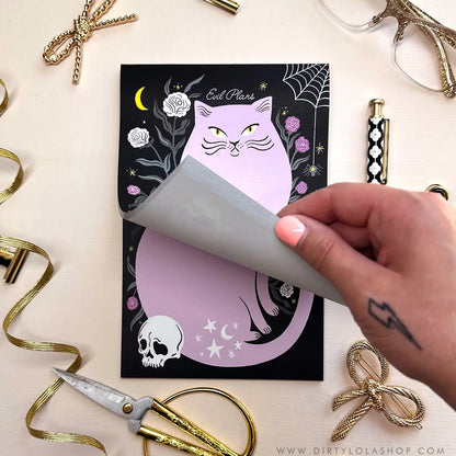 Evil Plans Cat Notepad