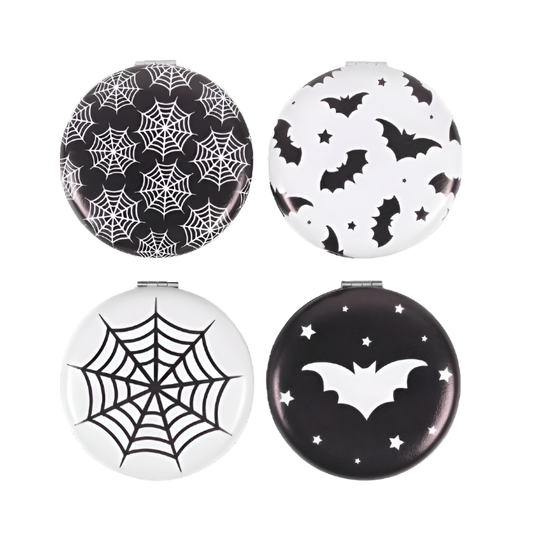 Gothic Bat and Spider Compact Mirror