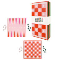 2-in-1 Checkers and Backgammon Board