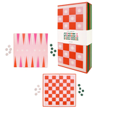 2-in-1 Checkers and Backgammon Board