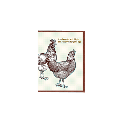 Fabulous Breasts and Thighs Birthday Card