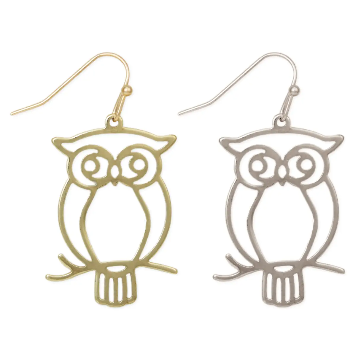 Wise Owl Outline Earrings Earrings