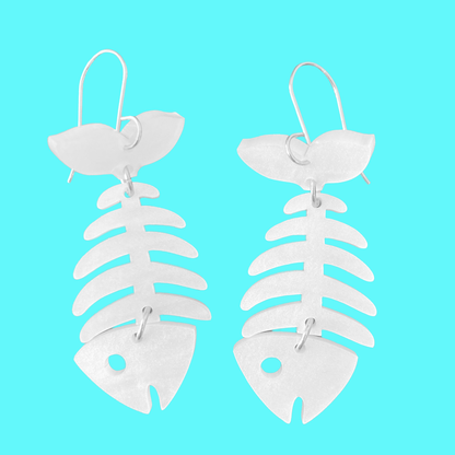 Fishbone Dangle Earrings