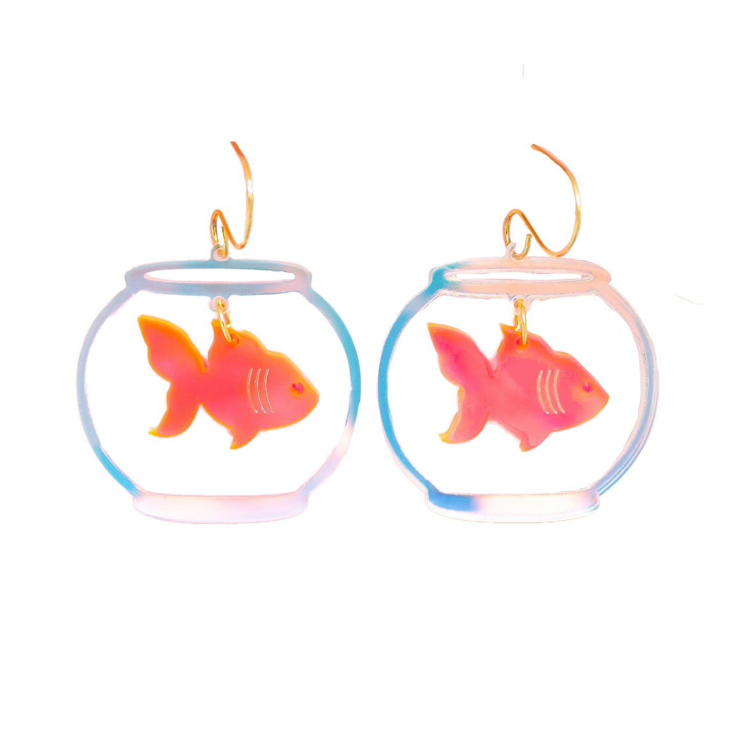 Fishbowl Acrylic Dangle Earrings