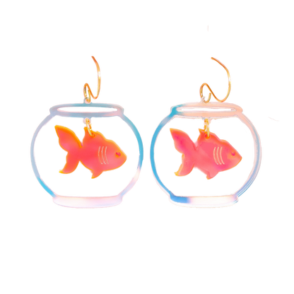 Fishbowl Acrylic Dangle Earrings