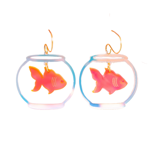 Fishbowl Acrylic Dangle Earrings